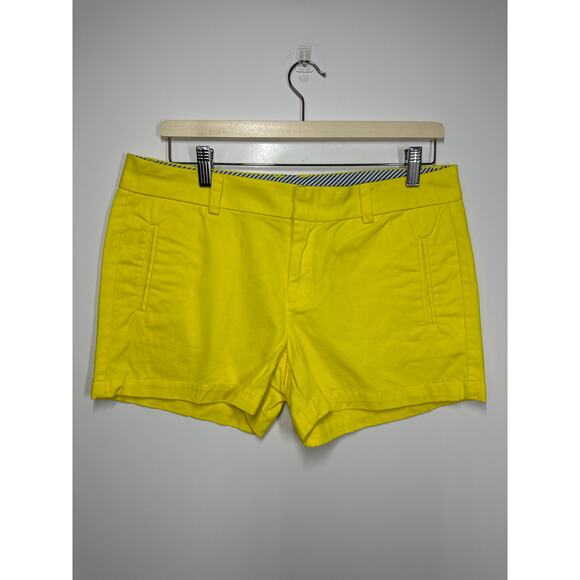 Stylus Cotton Shorts Lot of 2 Navy Blue Yellow Flat Front Size 6 Casual Colorful - Picture 6 of 11